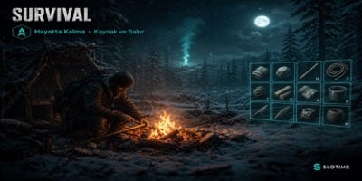 Slotime hayatta kalma oyunları - Kaynak yönetimi ve sabır